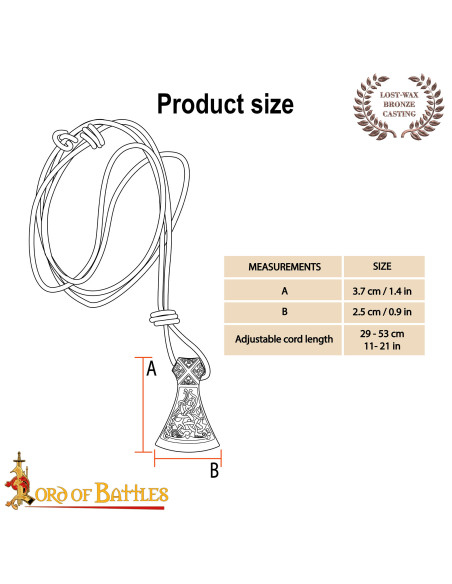 Pingente machado celta-vikinga,...