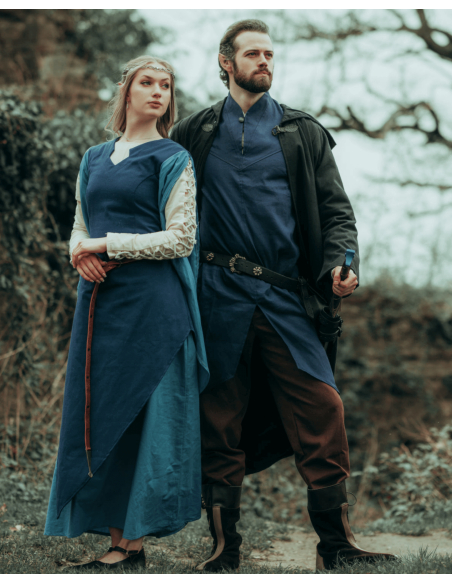 Vestido medieval de algodão modelo...