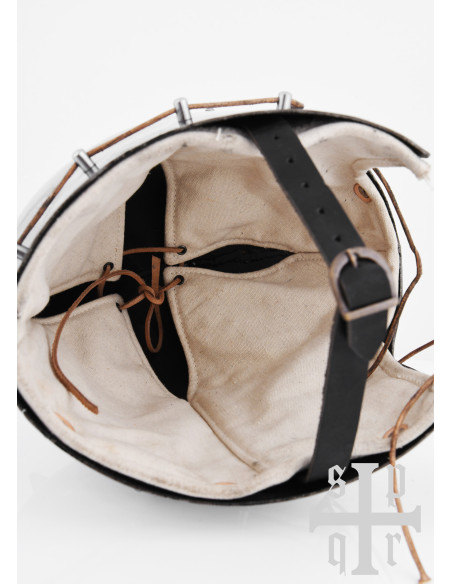 Bacinete Medieval com viseira e tampa...