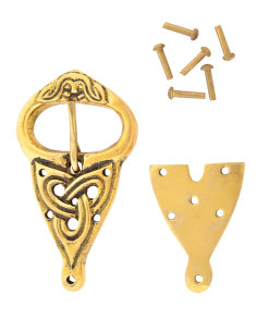 Fivela de cinto viking com tachinhas, latão 2