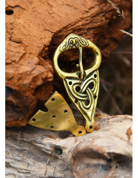Fivela de cinto viking com tachinhas,...