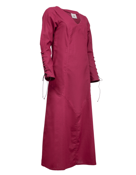 Túnica longa medieval de algodão...