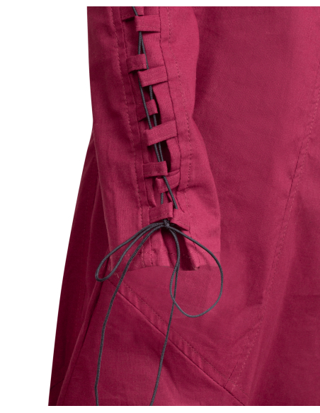 Túnica longa medieval de algodão...