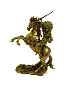 Figura cavalo indiano com rifle