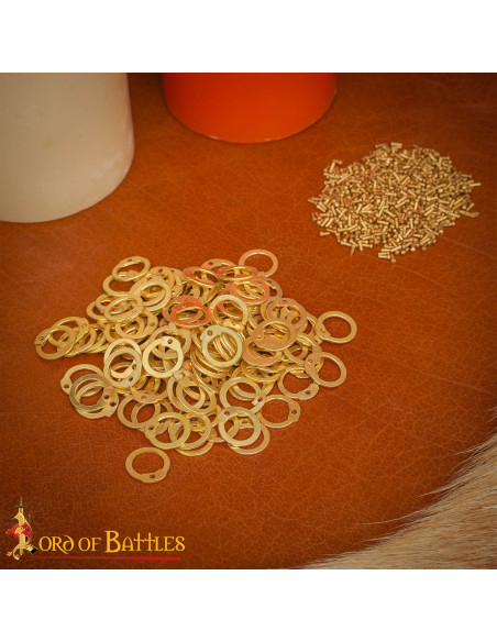 Pacote de anéis planos de latão com...