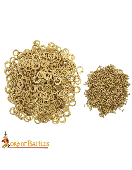 Pacote de anéis planos de latão com...