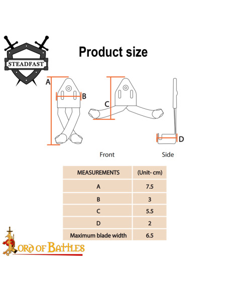 Suporte de aço para pendurar espada...