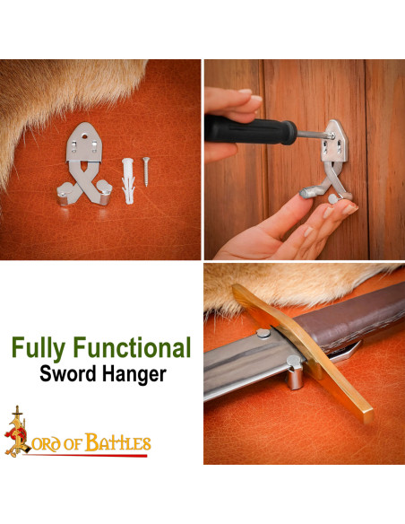 Suporte de aço para pendurar espada...