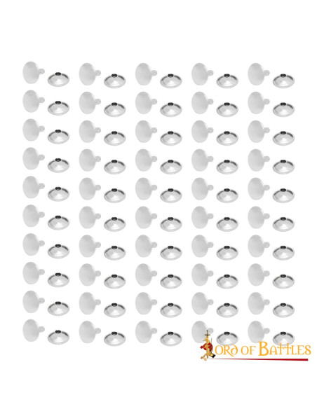 Pacote com 50 botões Tich em aço (12...