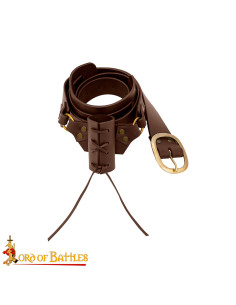 Cinto com bainha de couro para espadas