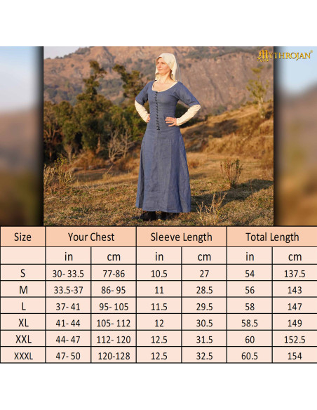 Vestido medieval camponesa Séculos...