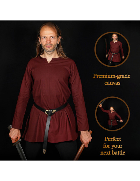 Túnica medieval de algodão modelo...