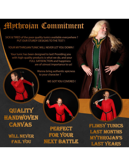 Túnica medieval de algodão modelo...