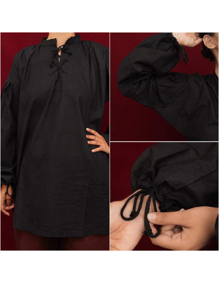 Camisa vikinga de algodão modelo...