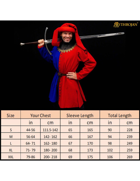 Casaco medieval de lã dos séculos...
