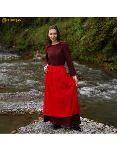 Avental medieval Renacentista, cor vermelha 2