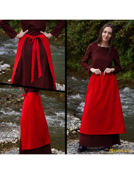 Avental medieval Renacentista, cor...