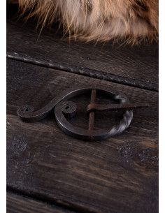 Fivela de cinto forjada à mão, aproximadamente 7 cm de...