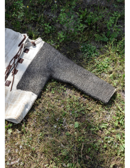 Mangas de cota de malha, argolas...