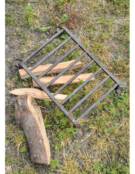 Grelha medieval forjada à mão, 37 x...