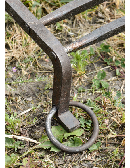 Grelha medieval forjada à mão, 37 x...