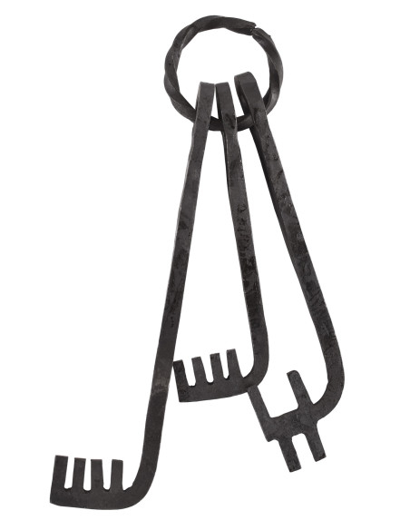 Chaves medievais com porta-chaves,...