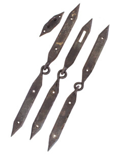 Ferragens para baú vikingo, jogo de 2 dobradiças e 1 pino