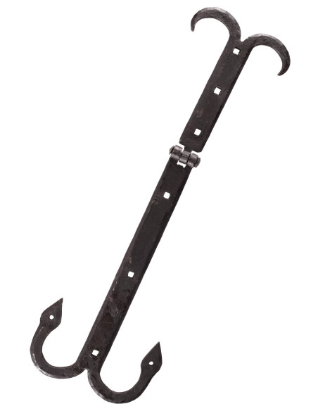 Dobradiça de baú medieval, aço...