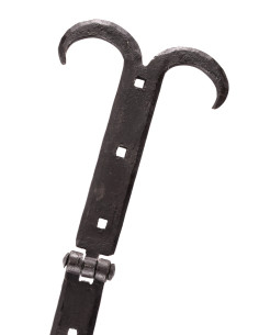 Dobradiça de baú medieval, aço forjado à mão 2
