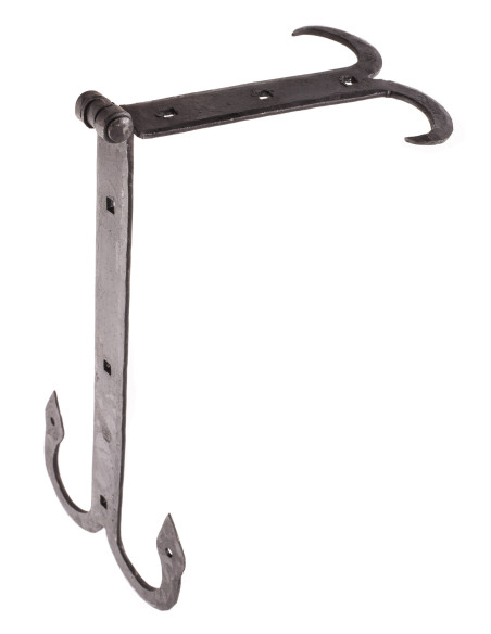 Dobradiça de baú medieval, aço...