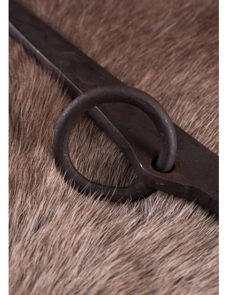 Estaca com argola, aço forjado à mão,...