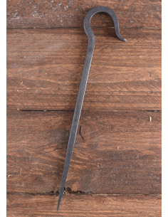 Estaca para barraca, aço forjado à mão (34 cm.)