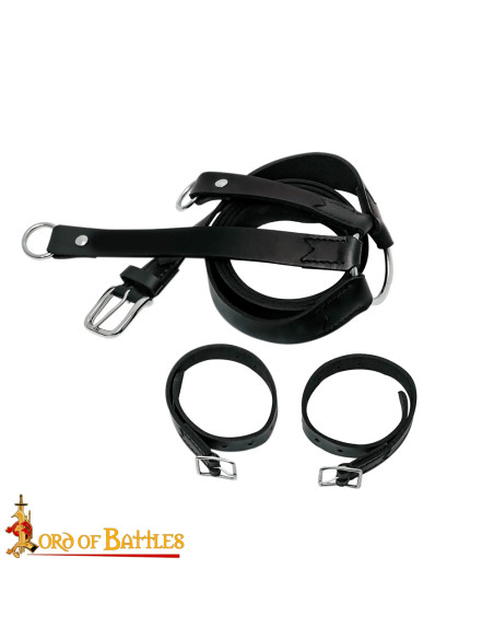 Tahalí medieval de couro para...