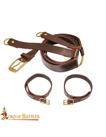Tahalí medieval em couro para...