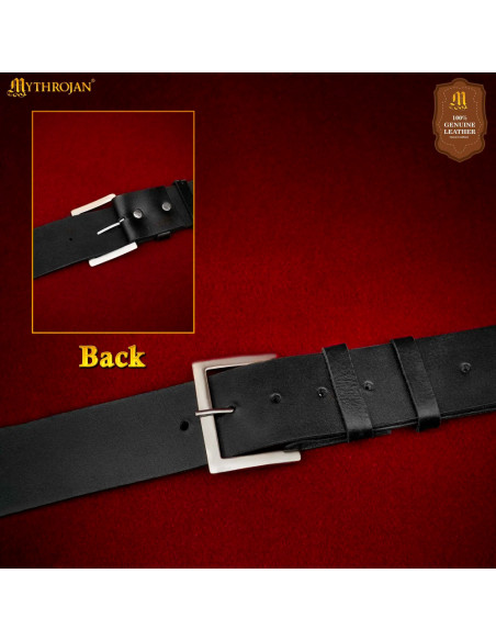 Tahalí medieval em couro preto para...