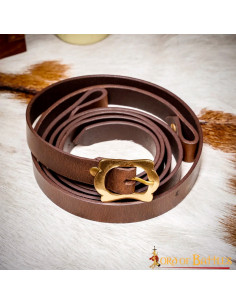 Tahalí medieval em couro para espada romana, cor marrom 2