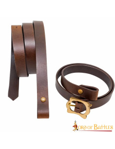 Tahalí medieval em couro para espada romana, cor marrom