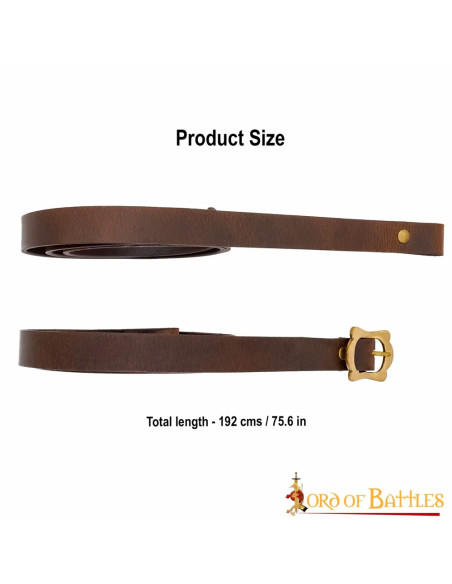 Tahalí medieval em couro para espada...