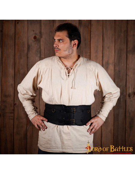 Cinto largo de guerreiro feito à mão,...