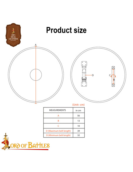 Escudo viking em madeira e aço