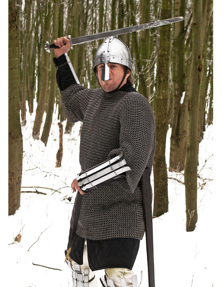 Coifa de malha de anéis planos...