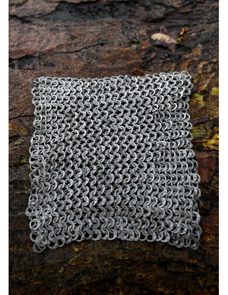 Peça de malha de 20 x 20 cm. argolas...