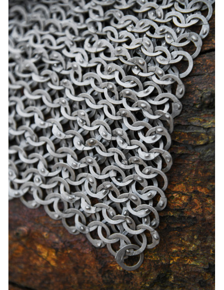 Peça de malha de 20 x 20 cm. argolas...