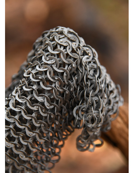 Peça de malha de 20 x 20 cm. argolas...