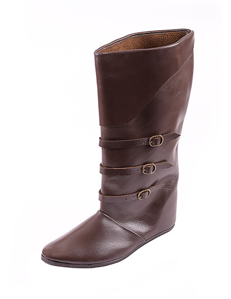 Botas até o joelho com fivelas, cor...