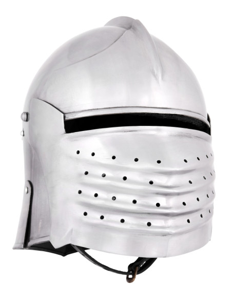 Touca medieval com viseira, ano 1490