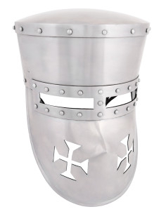 Capacete funcional dos cruzados, séculos XII-XIII