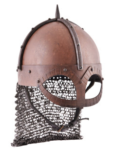 Capacete Viking Gjermundbu com cota de malha, pronto para...