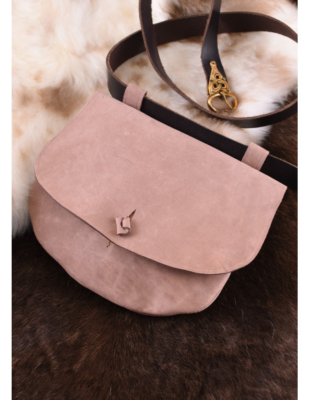 Bolsa de couro com passantes para...