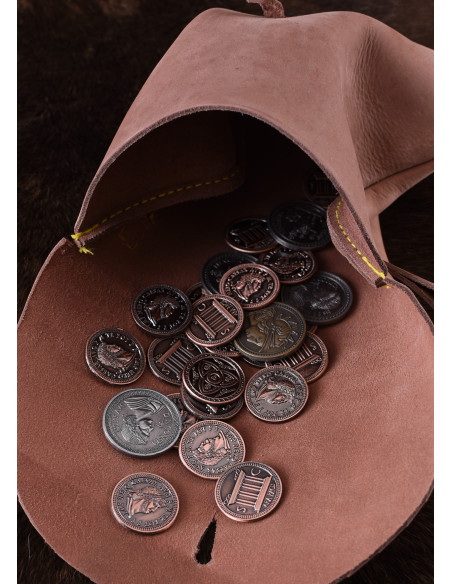 Bolsa de couro com passantes para...